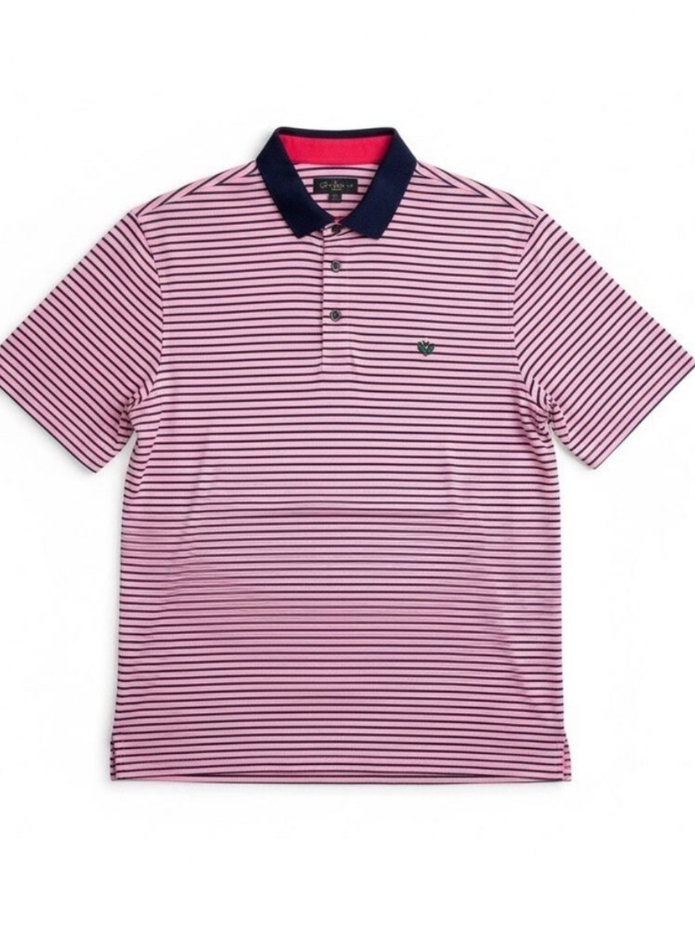 Greyson Pink & Navy Striped Performance Polo XL EUC